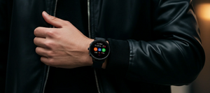 How to wear Black Leather Bomber Jackets with Boss Smartwatch