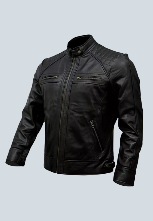 Ice-T  Black Biker Leather Jacket