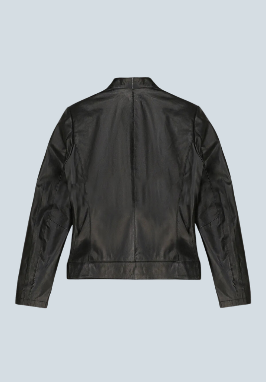 Andre Black Biker Leather Jacket
