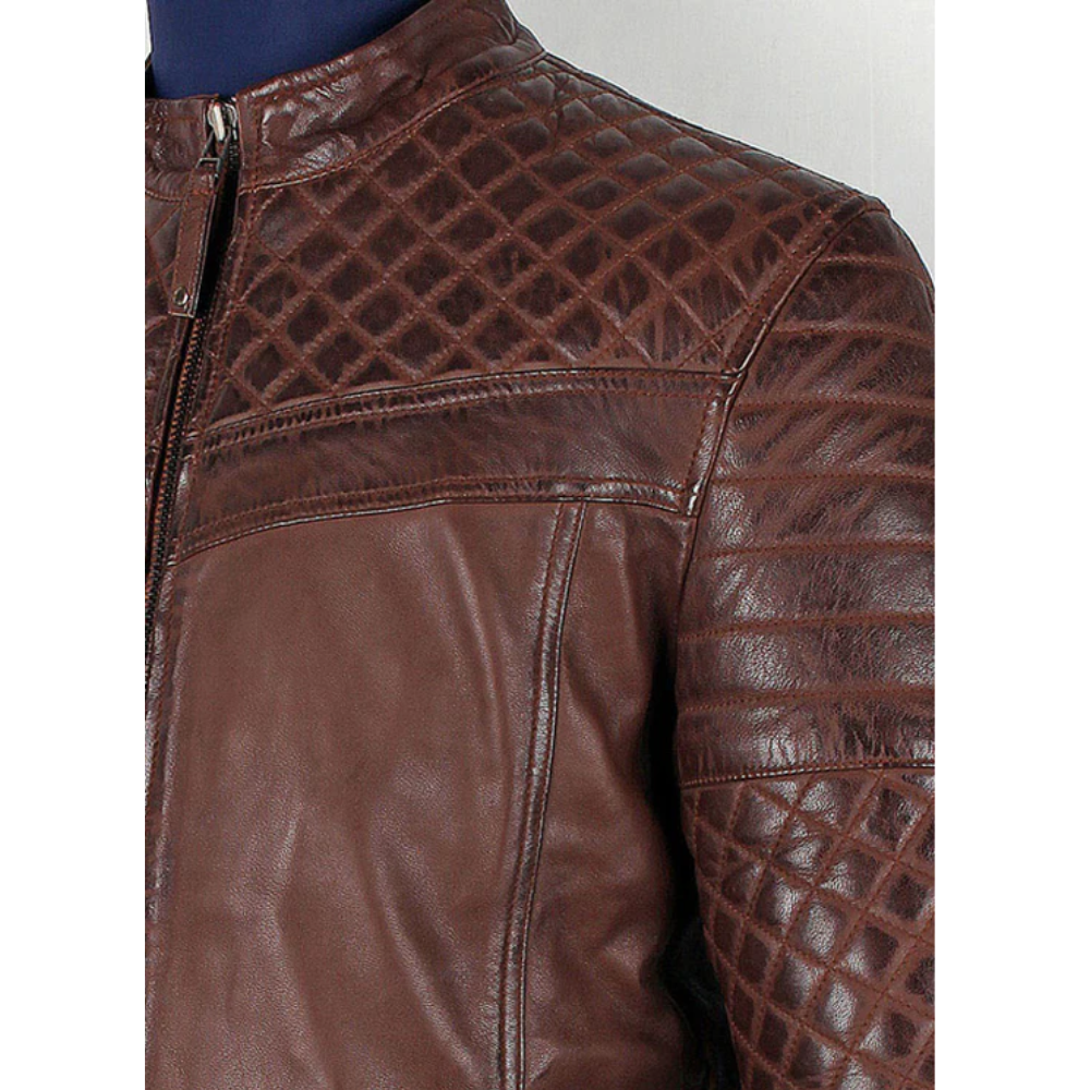 Barton Biker Brown Leather Jacket