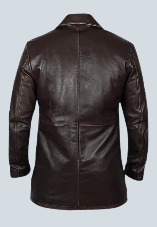 Brian Brown Long Leather Coat