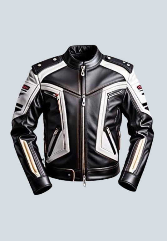 Carson Black Biker Leather Jacket