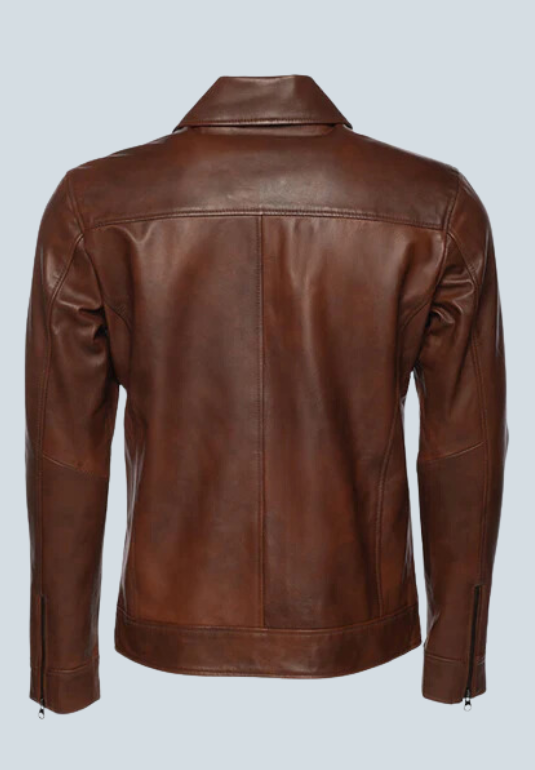 Durning Tone Brown Leather Jacket