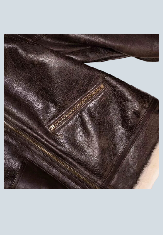 Eastwood B3 Shearling Aviator Brown Leather Bomber Jacket
