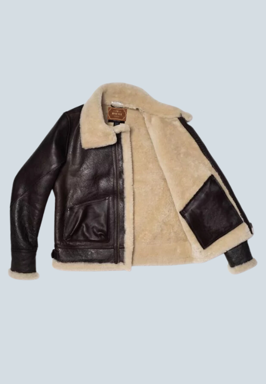 Eastwood B3 Shearling Aviator Brown Leather Bomber Jacket