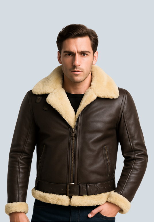 Elvis Presley  Brown Aviator Bomber Leather Jacket