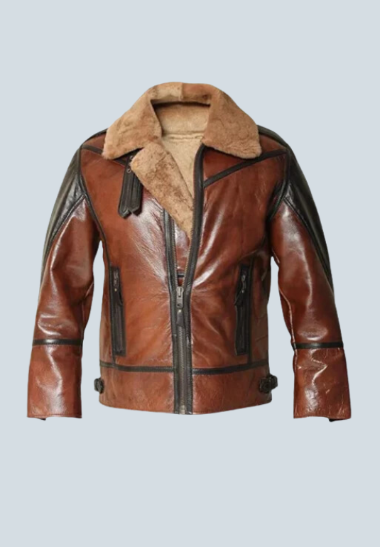 Gene Wilder Brown Fur Leather Jacket
