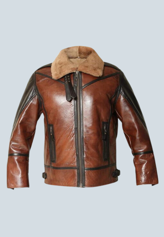 Gene Wilder Brown Fur Leather Jacket
