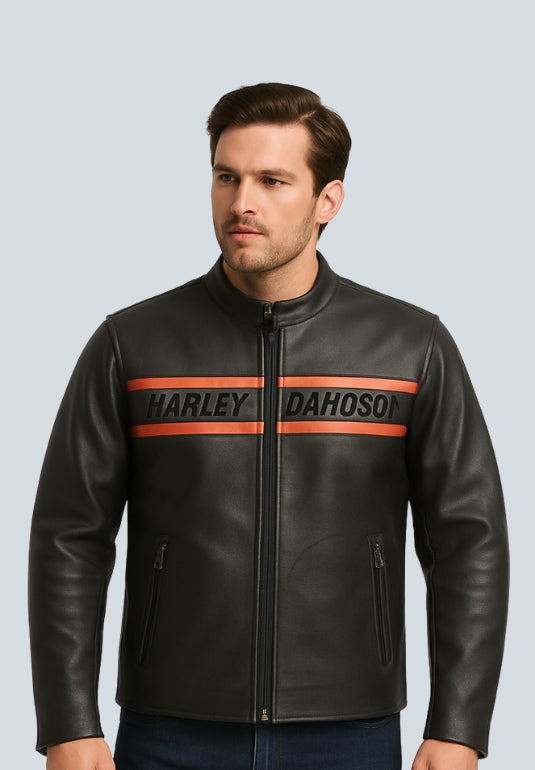 James Victory Lane Black Leather Jacket