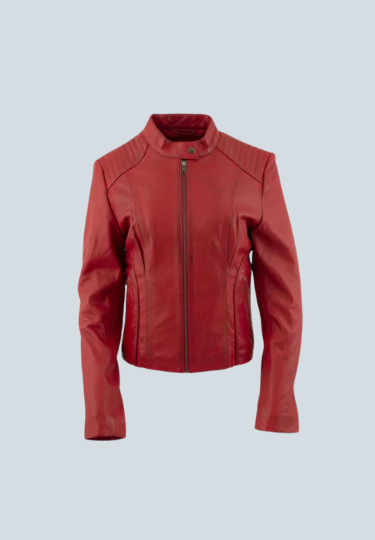 Jennifer Brown B3 Biker Leather Jacket