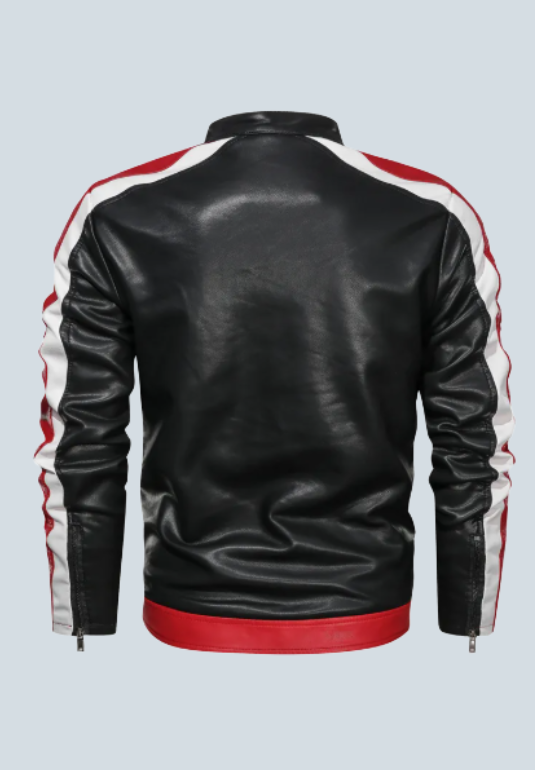 Jimi Hendrix Red Biker Leather Jacket
