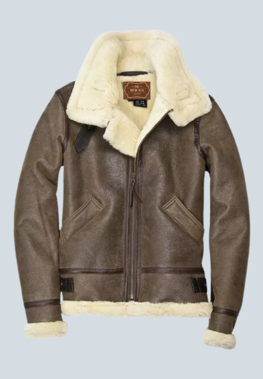 Laura B3 Leather Bomber Jacket With Fur