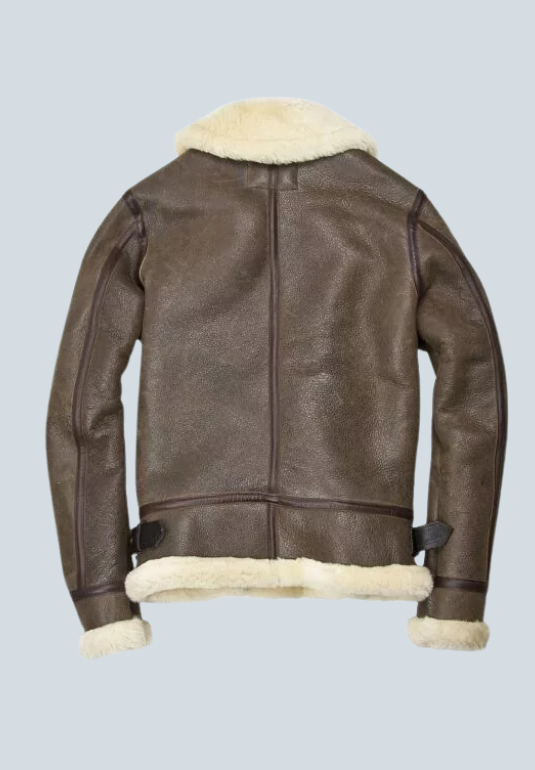 Laura B3 Leather Bomber Jacket With Fur