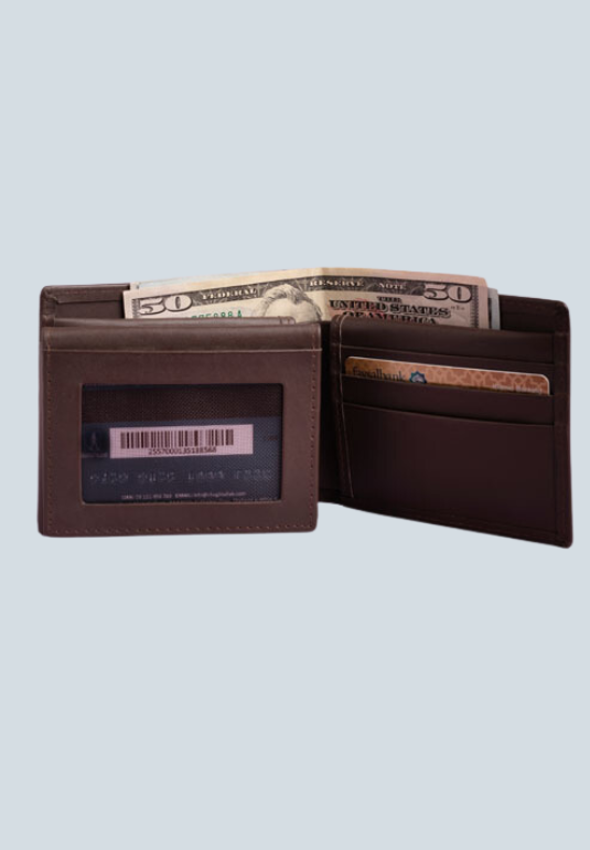 Men’s Brown Tri Fold Leather Wallet