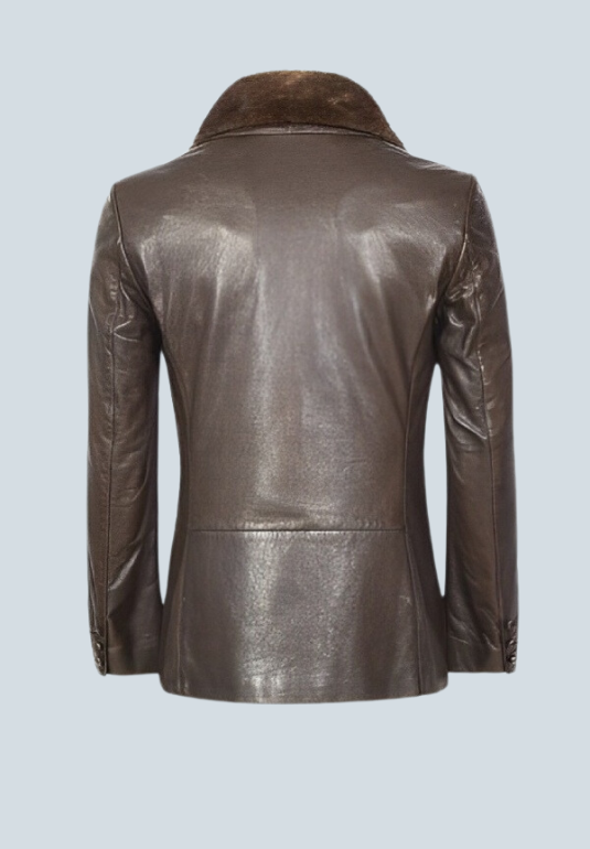 Noah Shearling Brown Leather Coat