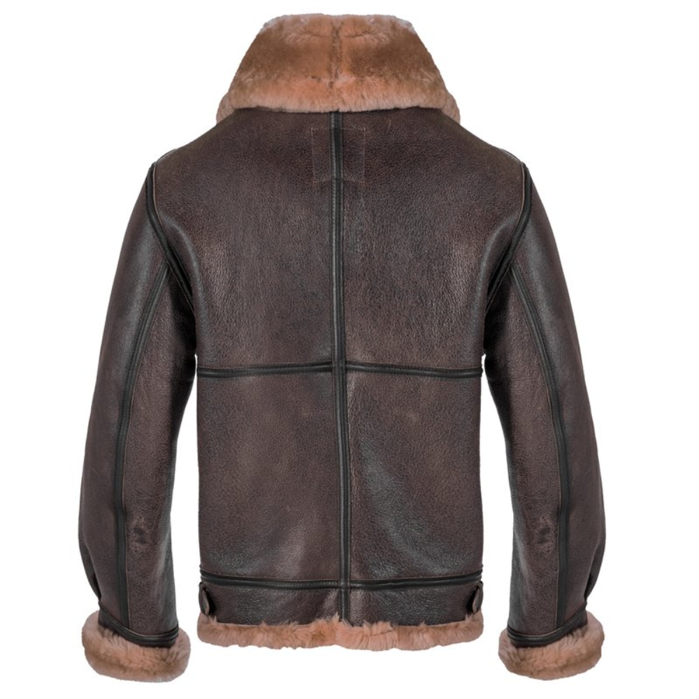 Norman B3 Brown Leather Bomber Jacket