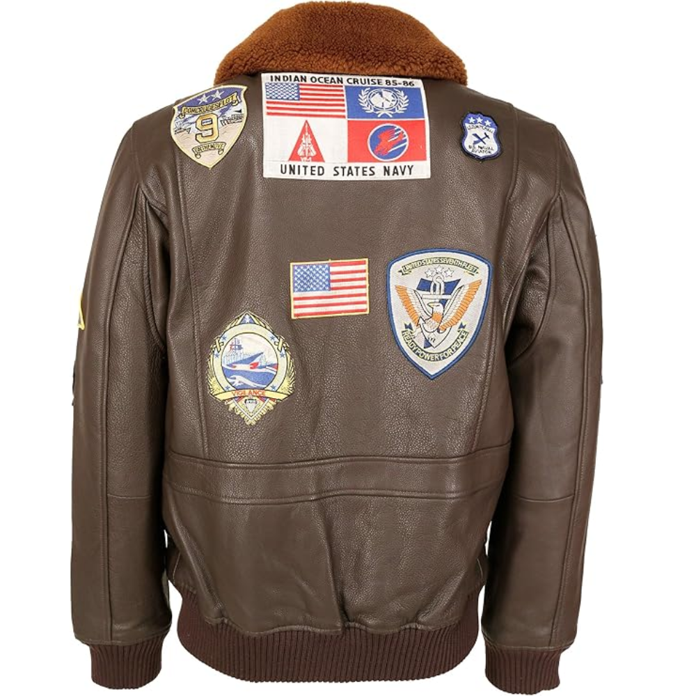Robert Brown Flying Aviator Leather Bomber Jacket